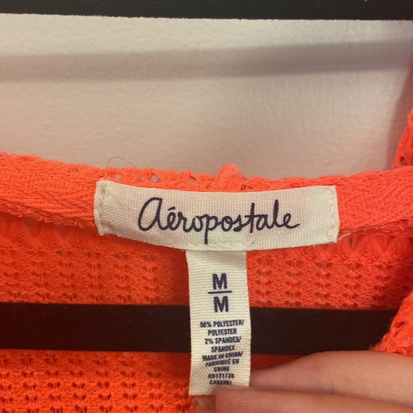 Aeropostale Bright neon coral pull-over. Medium size - Picture 3 of 3